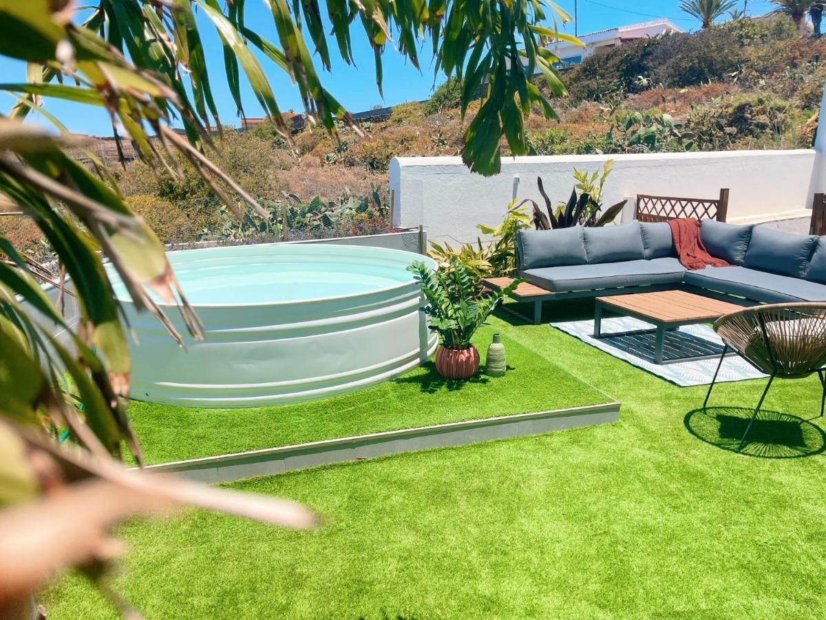 Casa con piscina y jardín con vistas al mar Vila Puerto de la Madera Exterior foto